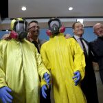 Aaron Paul, Vince Gilligan, Bryan Cranston, Jonathan Banks y RJ Mitte de la serie "Breaking Bad"