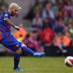 Messi, con su nuevo «look» teñido de rubio, fue titular en el primer partido de pretemporada del Barcelona, ante el Celtic. No marcó, pero se le vio participativo