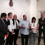 Rueda de prensa conjunta de la oposición en el Senado