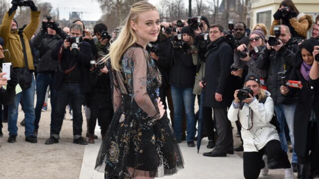 Dakota Fanning en el desfile de Valentino/Ap