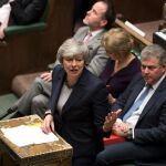 Theresa May habla hoy en el Parlamento británico.