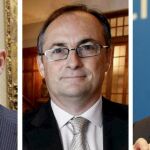 La Audiencia Nacional ha ordenado al juez instructor del caso Bankia, Fernando Andreu, que cite como investigados al exgobernador del Banco de España Miguel Ángel Fernández Ordóñez (dcha), al exgobernador Fernando Restoy (c), y al expresidente de la CNMV Julio Segura (Izq)
