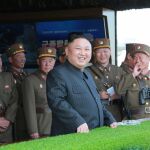 Kim Jong Un durante un desfile militar