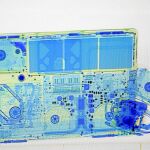 Espacio suficiente para esconder explosivos. Imagen de un ordenador portátil al pasar por el control de rayos X del aeropuerto internacional de Sarajevo (Bosnia)