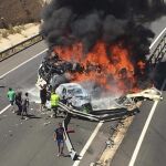 Imagen de un accidente en Elche, el pasado 24 de agosto, en el que fallecieron tres personas