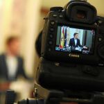 El presidente de Ciudadanos, Albert Rivera, ayer en el Congreso