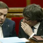 Junaueras, junto a Puigdemont