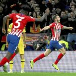 Saúl celebra el tanto con que el Atlético abrió el marcador ante el Dortmund / Efe