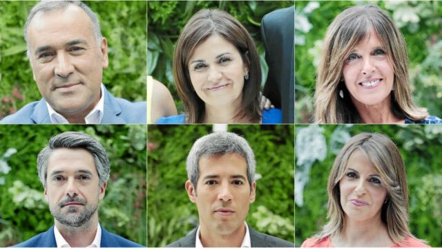 Xavier Fortes, en «Los desayunos de TVE», Inma Gómez Lobo, titular del «Telediario matinal», Ana Blanco, presentadora del «Telediario 1», Carlos Franganillo, a cargo del «Telediario 2», Oriol Nolis regresa al «Telediario fin de semana» y Pilar G. Muñiz, encargada de presentar «Informe semanal»