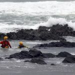 Efectivos de Bomberos de Asturias durante las labores de búsqueda