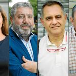Celia Ferrero, Sixto Cadenas, Luis Chamorro y Leopoldo Pelayo