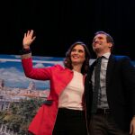 Isabel Díaz Ayuso el pasado domingo junto a Pablo Casado (Foto: A. Cuéllar)