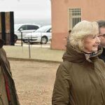 Paloma Sobrini junto al director del Museo Arqueológico Regional de Madrid, Enrique Baquedano, y el presidente del Foro Soria 21, Amalio de Marichalar