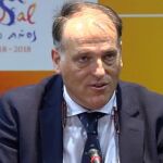 El presidente de la Liga, Javier Tebas