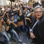 El portavoz de ERC en el Congreso, Joan Tardá, durante su participación en el acto a favor del referéndum soberanista en Cataluña.