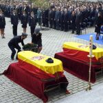 Momento del funeral de Estado por los policías Jorge García Tudela e Isidro Gabino San Martín Hernández.