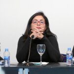 Los ediles anticapitalistas de Ahora Madrid, Pablo Carmona y Rommy Arce, participaron ayer en un acto contra la operación Nuevo Norte junto a Lourdes Gómez (IU)