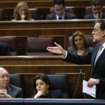 El presidente del Gobierno en funciones, Mariano Rajoy, durante una de sus intervenciones desde el escaño