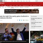 Captura de la noticia de BBC sobre las elecciones de Andalucía