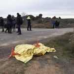 Cuerpo sin vida de uno de los dos agentes rurales que, presuntamente, ha matado un cazador en Aspa (Lérida).