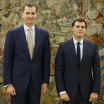 El Rey y Albert Rivera en el Palacio de la Zarzuela.