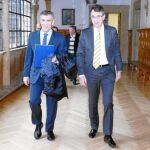 Juan Martínez Majo y Javier Cepedano, momentos antes del encuentro