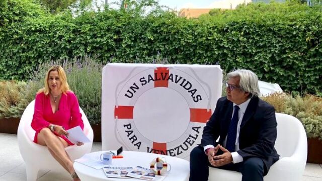 William Cárdenas, portavoz de “Un Salvavidas para Venezuela”, durante la entrevista concedida a La Razón / Foto: A. Cancho