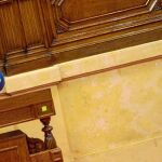 Alejandro Fernández durante una de sus últimas intervenciones en el pleno del Parlament
