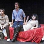 De izda. a dcha., De Santiago, Botto y Garrido, en la obra