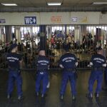 La policía bloque la entrada a la estación Keleti en Budapest