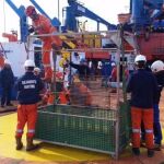 Imagen de la cesta utilizada para el rescate de los marineros desaparecidos