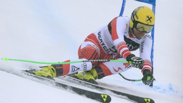 El austriaco Max Franz durante la prueba de Super-G