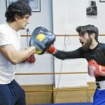 Jero García y Ardy Rodríguez, en plena sesión de entrenamiento