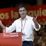 Pedro Sánchez, nuevo secretario general del PSOE, durante el acto de clausura del Congreso Federal del partido