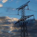 Un tendido eléctrico de alta tensión