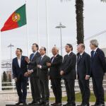 Mariano Rajoy, Alexis Tsipras, François Hollande, Antonio Costa, Nicos Anastasiade, Joseph Muscat y Italia, Paolo Gentiloni en la cumbre de líderes de países europeos mediterráneos