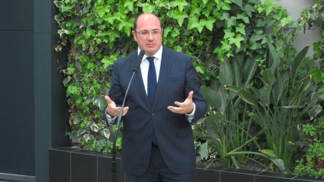 El presidente de la Comunidad, Pedro Antonio Sánchez, ayer tras declarar en el TSJ de la Región