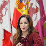 Silvia Clemente durante un foro sobre la Constitución celebrado en León