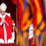 El Papa, durante la misa.