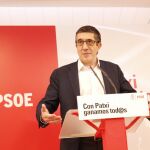 Rueda de prensa de Patxi López
