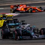 Lewis Hamilton hoy en el Gran Premio de Fórmula 1 de Barein
