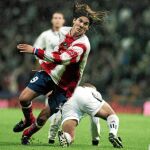 Solari con la camiseta del Atlético de Madrid
