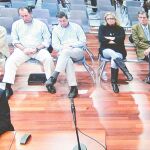 Imagen del juicio por corrupción en Marbella. En la imagen, Juan Antonio Roca, Isabel Pantoja, Mayte Zaldívar y Julián Muñoz, entre otros