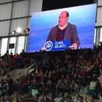 El secretario general del PPRM, Pedro Antonio Sánchez, durante un momento de su intervención en el Congreso Nacional del PP