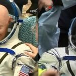 Scott Kelly y su homólogo ruso Mikhail Kornienko