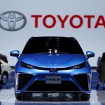 Un Toyora Mirai, durante su presentación en la Feria del Automóvil de Shanghai, China.