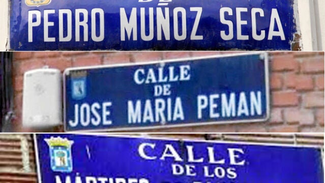 Las 186 calles que quieren quitar Carmena y Carmona