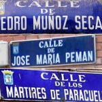 Las 186 calles que quieren quitar Carmena y Carmona