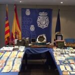 Imagen del material incautado en la operación