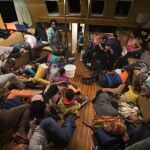 Refugiados tras ser rescatados